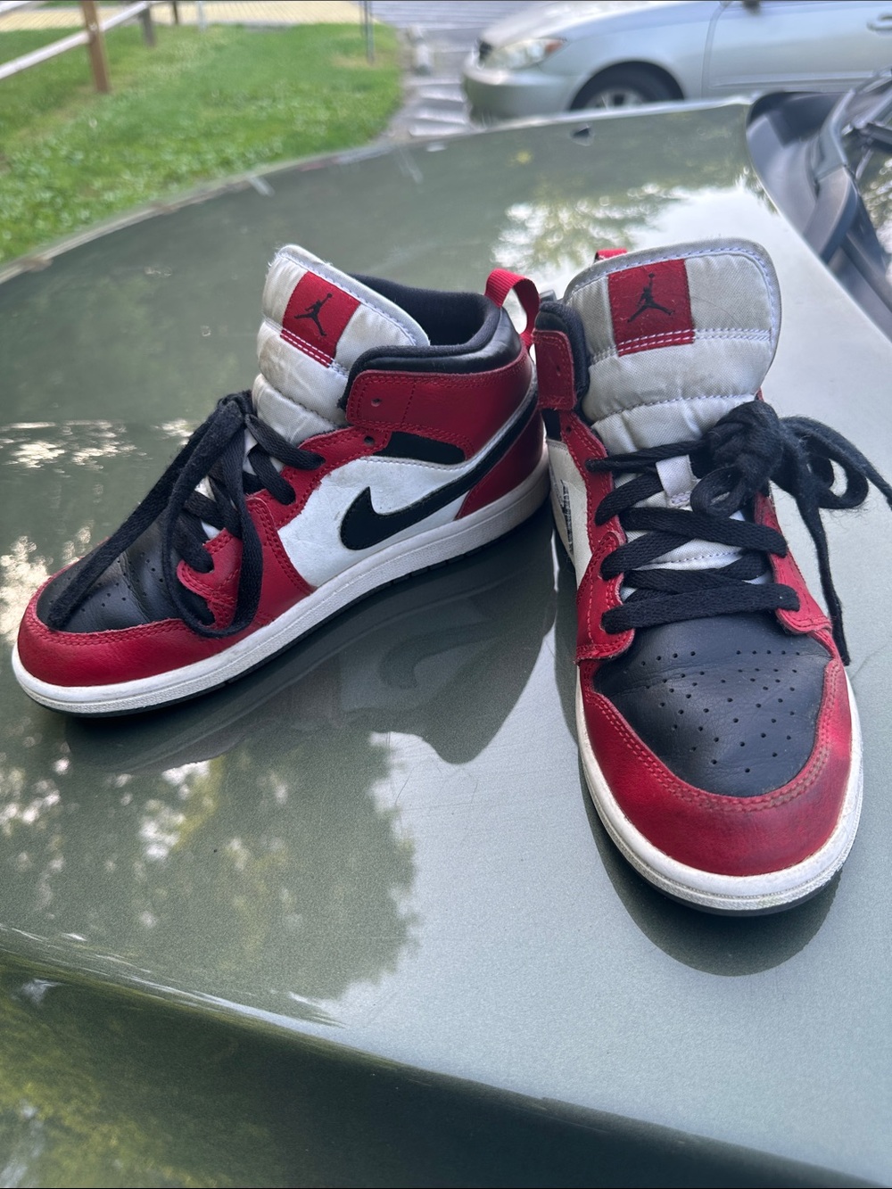 Nike Kids Black/Red/White High-Top Sneakers